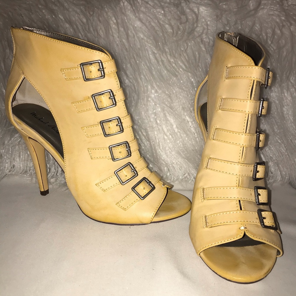 Cream/Yellow Hell with Buckles